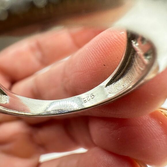 Stunning Amethyst and Rhodalite garnet with cz accents in sterling silver ring! - Picture 8 of 14